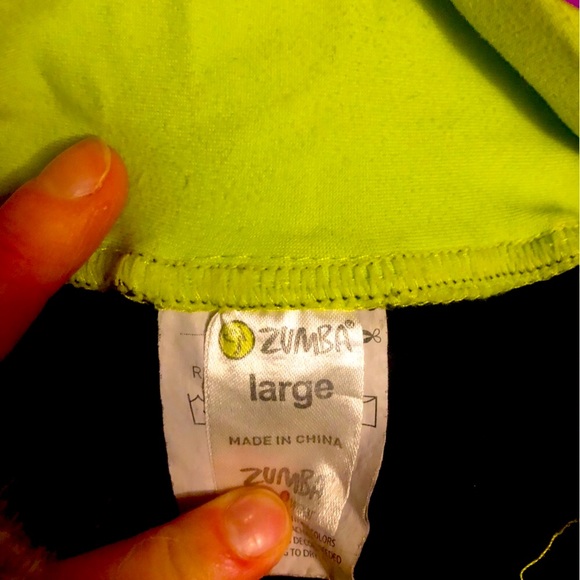 Zumba Black and lime green cargo pants L - Picture 2 of 3